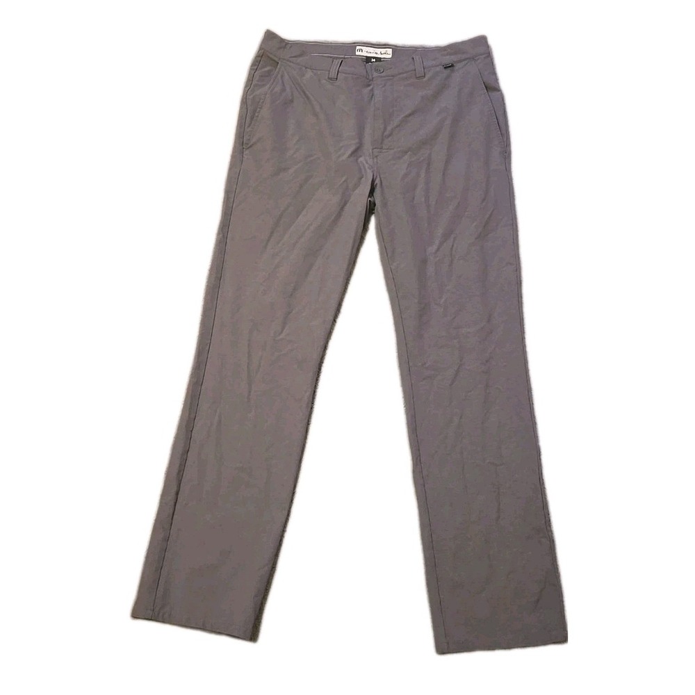 TravisMathew Mens 34x32 Performance Golf Pants Gray Lightweight Stretch Chino